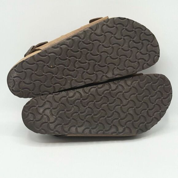 Birkenstock Milano Brown Leather Double Strap Heel Strap Adjustable Sandals - Me - Picture 10 of 12